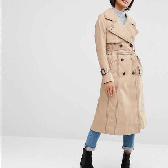 Asos midi trench with oversized collar - Picture 2 of 4